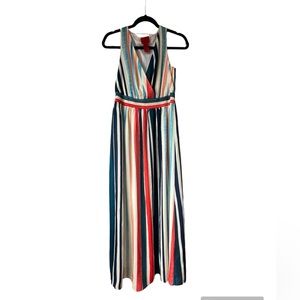 Striped Maxi dress by Christina, multi color, size small